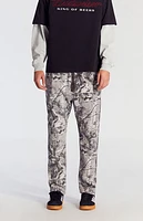 Pacsun Gray Camo Straight Leg Sweatpants