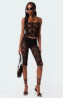 Edikted Gianna Sheer Lace Tank Top