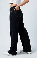 PacSun Eco Black Low Rise Wide Leg Jeans