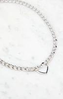 LA Hearts Heart Cuban Chain Necklace