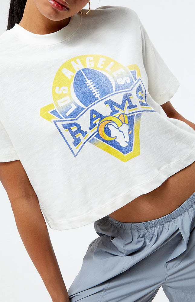 Junk Food Los Angeles Rams Cropped T-Shirt