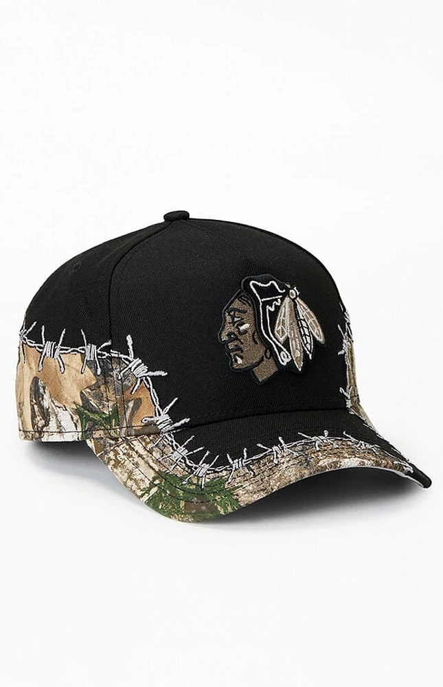 New Era Chicago Blackhawks Camo Barbwire 9FORTY Snapback Hat