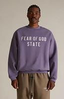 Fear of God Essentials Lavender Heavy Fleece Crew Neck Sweatshirt