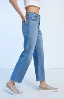 Levi's Medium Blue Ribcage Straight Ankle Jeans