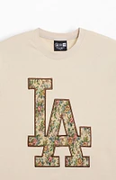 New Era LA Dodgers Embroidered Floral T-Shirt