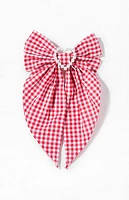 LA Hearts Gingham Pearl Heart Hair Clip