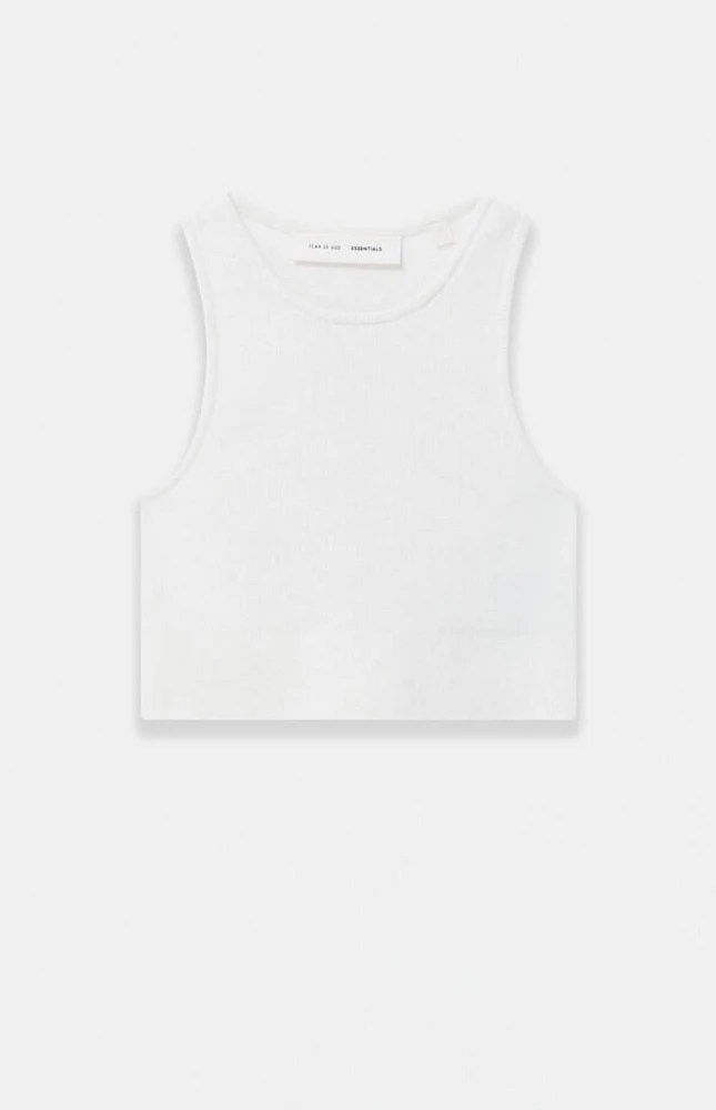 Fear of God Essentials Women's Cloud White Sport Knit Tank Top