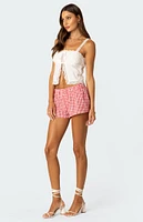 Edikted Gingham Boxer Shorts