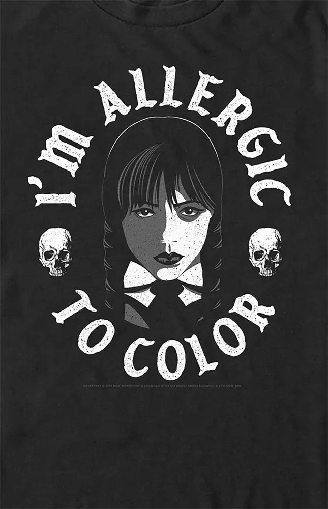 Wednesday Allergic To Color T-Shirt