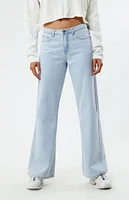 LA Hearts Light Indigo Low Rise Wide Leg Jeans