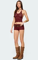 Edikted Kelani Crochet Shorts