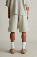 Fear of God Essentials Heather Stone & Cloud White Basketball Fleece Sweat Shorts