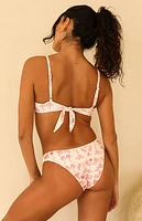Dippin' Daisy's Off White & Red Nocturnal High Cut Cheeky Bottom