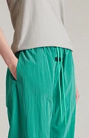 Women's Mint Leaf Crinkle Nylon Track Pants