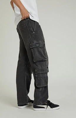 PacSun Black Wash Baggy Cargo Jeans