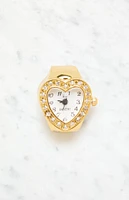 LA Hearts Gold Heart Watch Ring