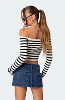 Edikted Miranda Off Shoulder Knit Top