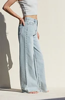 Pacsun Medium Indigo Mid Rise Baggy Jeans