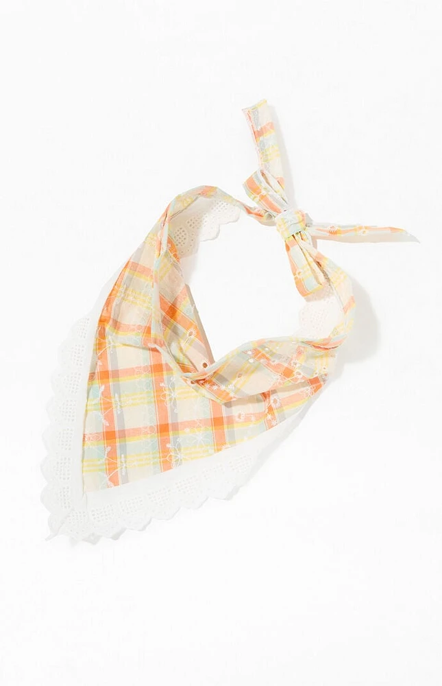 LA Hearts Floral Gingham Headscarf