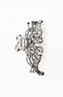 LA Hearts Silver Metal Heart Claw Clip