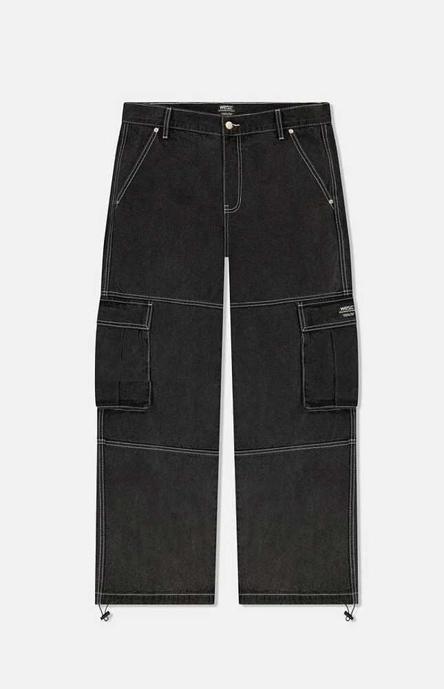 WeSC America Inc Black Cargo Baggy Jeans