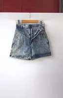 Upcycled Acid Wash Denim Shorts