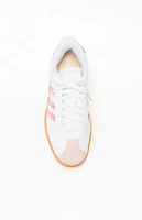 adidas Kids White & Pink VL Court Bold Shoes