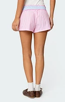 Edikted Baylee Contrast Striped Shorts