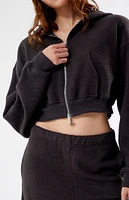 PacSun Cozy Double Zip Cropped Hoodie