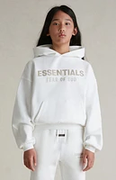 Fear of God Essentials Kids Cloud White Fleece Hoodie