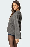 Edikted Montana Oversized Button Sweater