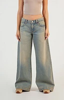 Pacsun Sloane Low Rise Ultra Baggy Jeans Light Indigo Tinted