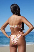 Pacsun Eco Pink Fruit Bessy Bandeau Bikini Top