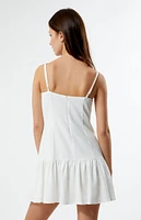 Linen Drop Waist Mini Dress