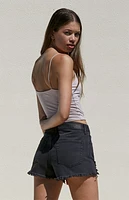 Pacsun Black Ripped High Waisted Denim Festival Shorts