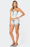 Edikted Ribbon Eyelet Corset