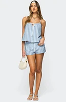 Edikted Birkley Striped Shorts