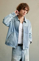 RARE DNM EDIT Light Indigo Embossed Gas Jacket