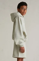 Fear of God Essentials Kids Heather Stone Fleece Hoodie