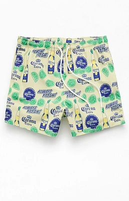 Corona And Lime Swim Trunks