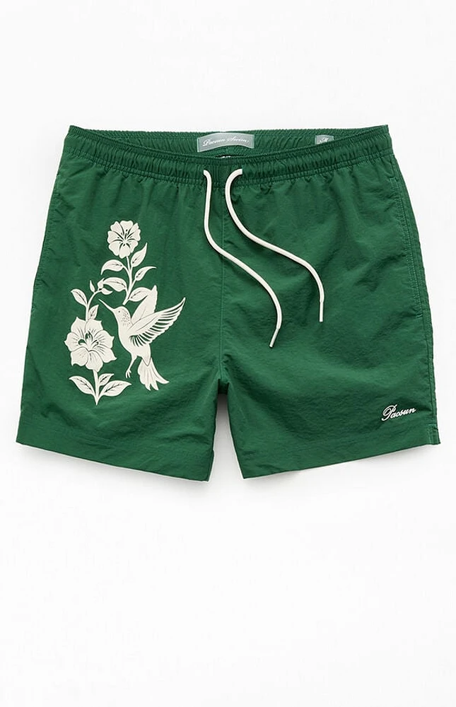 Pacsun Palms Applique 4.5" Swim Trunks