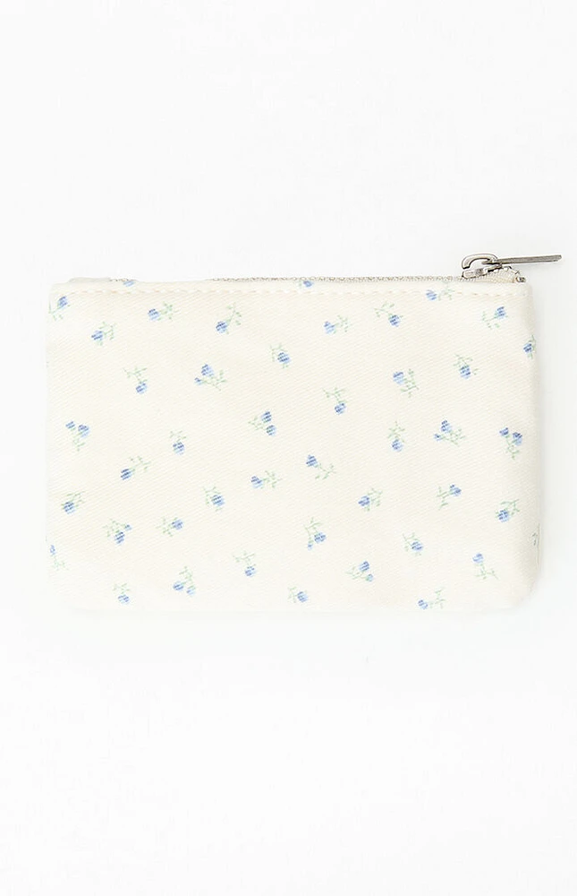 John Galt Cream Floral Coin Purse