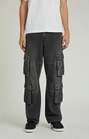 PacSun Black Wash Baggy Cargo Jeans