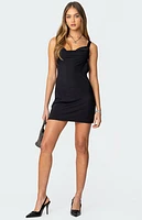 Edikted Cowl Neck Backless Mini Dress