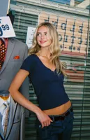 John Galt Navy Gina Cinched Top
