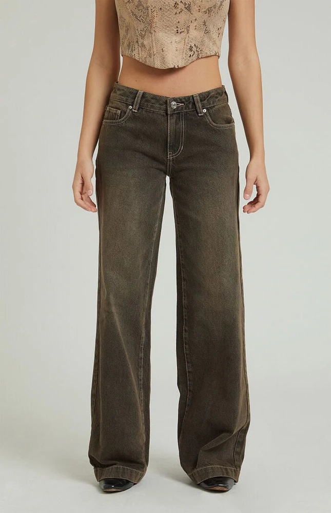 PacSun Casey Brown Low Rise Baggy Jeans