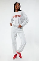 HELLO, DAISY Sports Crew Neck Sweatshirt