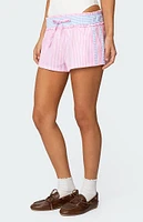 Edikted Baylee Contrast Striped Shorts