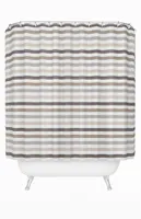 Beige Striped Shower Curtain