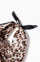 LA Hearts Leopard Head Scarf